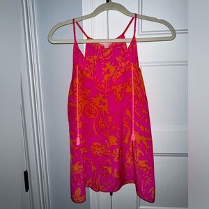 Lilly Pulitzer Sale! Silk tank with tassels size S
